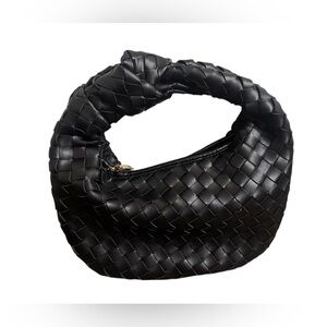 Urban Expressions Black Woven Shoulder Bag NWOT